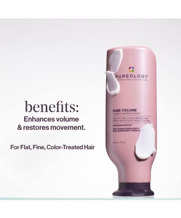 Pureology Pure Volume Conditioner - 9 Fl Oz | For Flat, Fine Color-Treated Hair | Restores Volume & Movement | Sulfate-Free & Vegan - Buy Online on GoSupps.com