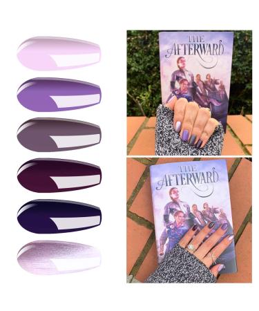 Vishine Gel Nail Polish Kit - 6 Colors Purple Series | Violet Lilac & Grape Nail Gel for DIY Home Manicure - Buy Online on GoSupps.com