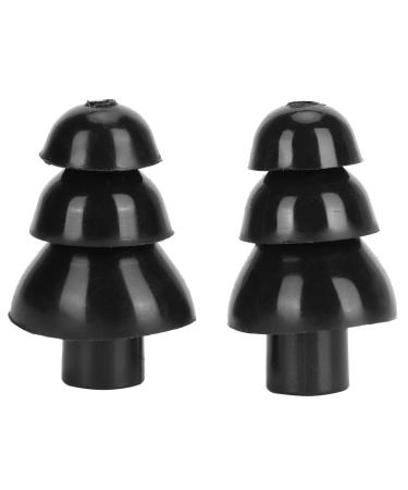 Reusable Swimming Waterproof Silicone Earplugs  Fashionable Tree Shape Design Noise Reduction Ear Plugs with Filter Black