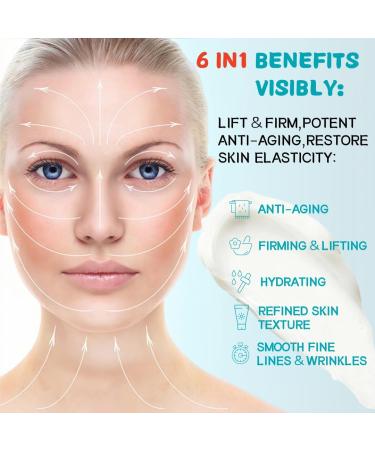 6-in-1 Tightening Neck Cream for Anti-Aging & Lift | Retinol Peptide & Hyaluronic Acid Face Moisturizer | Anti-Wrinkle Sagging Skin & Firming Care 40 ML - Buy Online on GoSupps.com