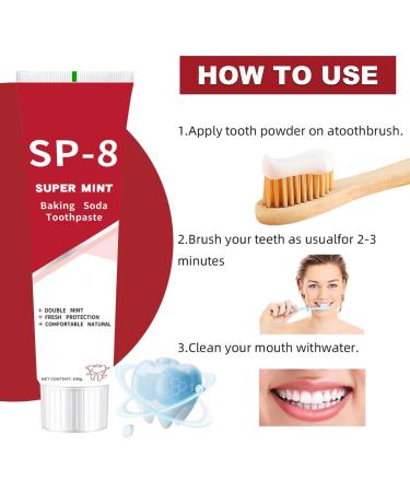 SP-8 Ultra Whitening & Probiotic Toothpaste - Fresh Breath & Deep Cleaning Care 100g | International Shipping Available - Buy Online on GoSupps.com