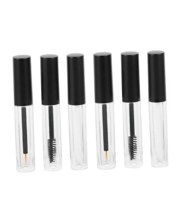 AUTSUPPL 6pcs Eyeliner Eyelash Bottle Clear Lipgloss Eyelash Cream Bottle Makeup Containers Eyelashes Plastic
