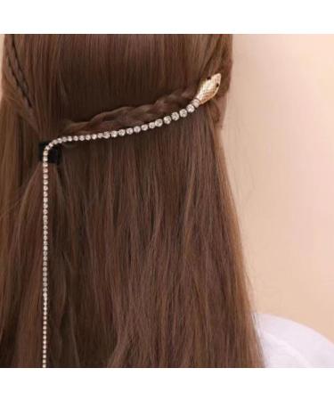 FRDTLUTHW Gold Rhinestone Tassel Hair Jewelry for Braids - Pack of 3 | Snake Hair Pins for Women and Girls - Buy Online on GoSupps.com