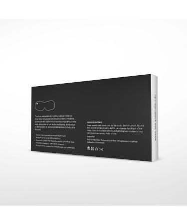 EVRLY Beverly Hills Eye Mask for Eyelash Extensions - 3D Contoured Design, Soft Fabric, Deep Eye Cavities - Adjustable Headband Strap for Pressure-Free Sleep & Travel (Black) - Buy Online on GoSupps.com