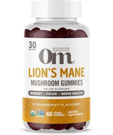 OM MUSHROOM SUPERFOOD Matcha Latte Blend Mushroom Powder 8.47 Ounce and Lion s Mane Mushroom Gummies 60 Count Strawberry Bundle - Buy Online on GoSupps.com