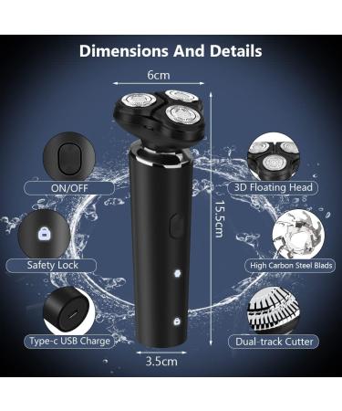 LOPHE Electric Shavers for Men Cordless Wet and Dry Electric Razors for Shaving Rechargeable 3D Electric Rotary Shaver Grooming Kit with Travel Storage Box IPX7 Waterproof for Home Travel - Buy Online on GoSupps.com