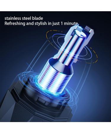 Nose Ear Hair Clipper Portable Stainless Steel Slicer 360 Degree Silent Running Button Control Remover Clippers Blue 1pc Head 1pc Head Blue 1 Piece Head - Buy Online on GoSupps.com