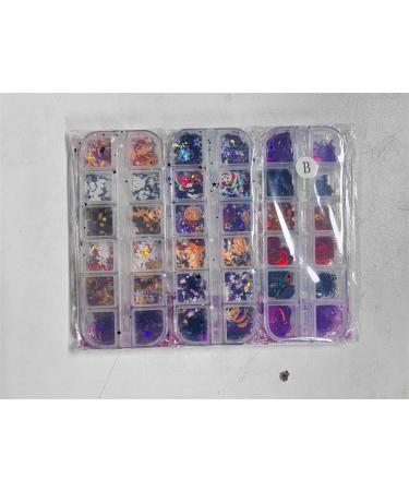 Ebanku 36 Colographic Nail Seedlets - Glittering Halloween Spider Laser Nail Sequins for 3D Holographic Manicure Art - Buy Online on GoSupps.com