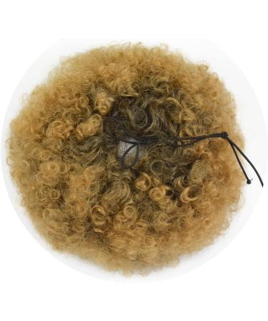 Short Synthetic Afro Kinky Curly Ponytail Extension | Clip On Drawstring Curly Ponytail Bun - Medium T1B/27 - Buy Online on GoSupps.com
