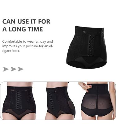 High Waist Sauna Belly Trainer Belt - Black Corset Body Shaper for Postnatal Recovery - Size L - Buy Online on GoSupps.com