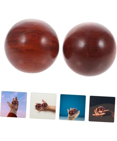 Clispeed Handball Massage Ball | Wooden Hand Rolling & Massage Roller Balls | Sports & Gymnasium Accessory | Mahogany Craftsmanship for Ultimate Relaxation - Buy Online on GoSupps.com