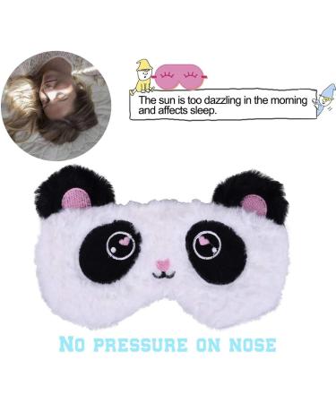 Ulife Mall Cute Panda Sleeping Mask | Soft Fluffy Plush Blindfold for Funny Novelty Sleep | Eye Cover Eyeshade for Girls Boys Women Men Kids | Perfect for Night Nap, Travel & Meditation - Buy Online on GoSupps.com