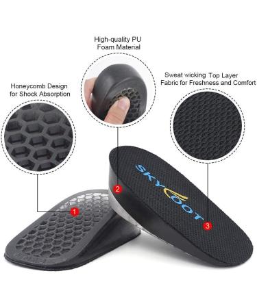 Skyfoot Height Increase Insole Gel Lift Inserts for Men and Women - Large (1.4) Black - Buy Online on GoSupps.com
