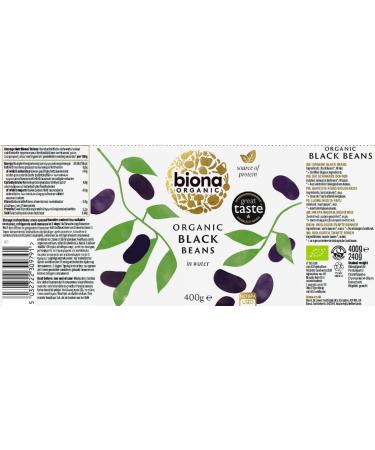  Biona Biona Organic Black Beans 4 x 400g - Buy Online on GoSupps.com