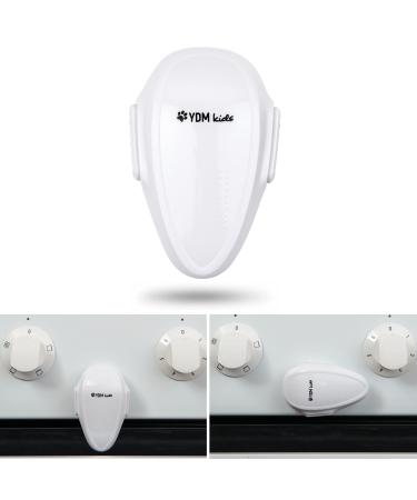 Oboo door child locking 1 piece in white with heat-resistant glue double-pressure button residue-free without removal oven door lock for gluing oven baby backup stove button protection white 1 piece