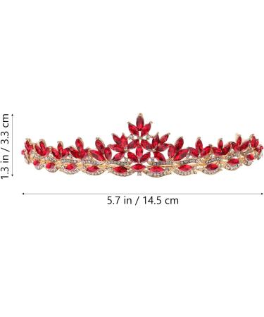 Beaupretty Women s Bridal Crown Headband - Crystal Leaves Wedding Headpiece in White & Red - Buy Online on GoSupps.com