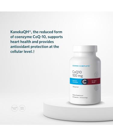 Cooper Complete - CoQ10 100 mg - CoEnzyme10 Ubiquinol Supplement - 30 Capsules Pack of 1 - Buy Online on GoSupps.com