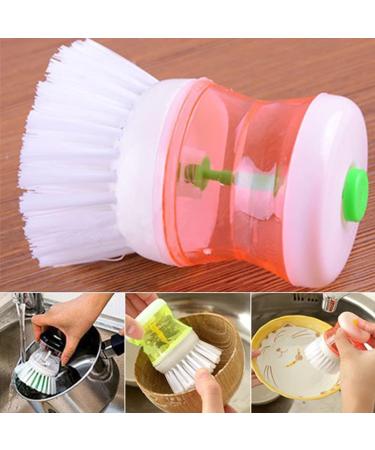 1Pc Creative Palm Brush Cleaner Pot Pan Dish Bowl Wash Tool Kitchen Utensil Washing Brush Scrubber Cleaning Brush with Soap Dispenser Refilled Random - Buy Online on GoSupps.com