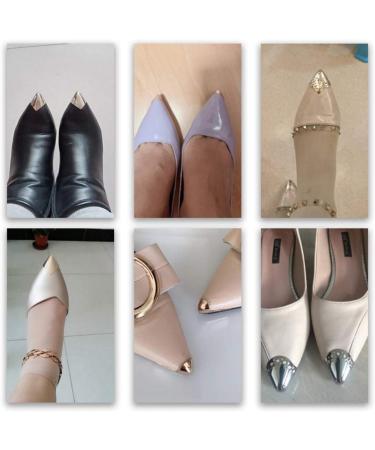 Happyyami Metal High Heel Tip Cap Covers - 3 Pairs | Pump Toe Protector Charms - 3.5x3.5cm (Style4) - Buy Online on GoSupps.com