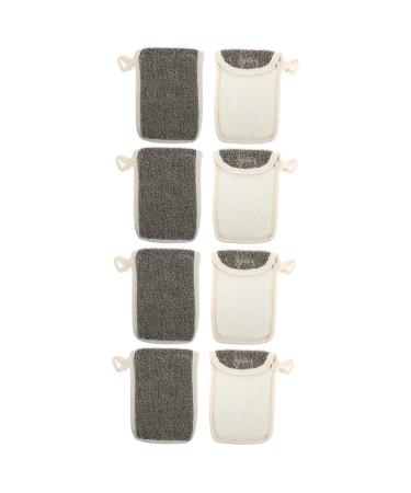 MUSISALY 8 Pcs Black Linen Soap Bag Bubble Foam Net Cleaning Soap Household Soap Savers Bag Foaming Soap Flax