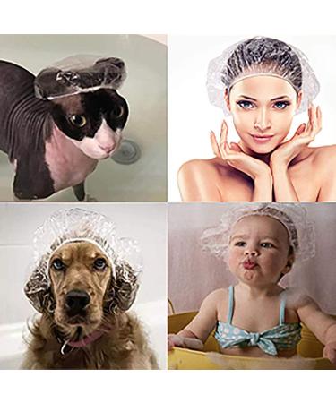 Disposable Shower Cap 100 Pcs - Waterproof Clear Bath Hair Caps for Women - Multi-Purpose Elastic Spa Cap for Home, Hotel, Salon - Buy Online on GoSupps.com
