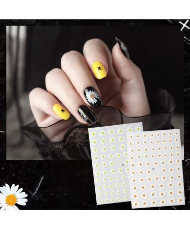 12 Sheet 3D Flower Nail Art Stickers - Self-Adhesive Decals for DIY Nail Design - Sunflower, Small Daisies, Mix Flowers - Decoration Accessories for Girls - Buy Online on GoSupps.com