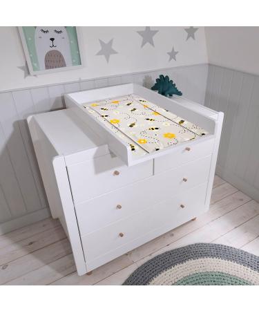 Collowesse Baby Changing Mat 79x47cm | Waterproof Portable Foldable with Raised Edges | Grey Bee Design - Buy Online on GoSupps.com