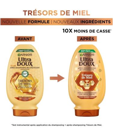 Garnier Ultra Doux - Apr s-Shampoing Reconstituant - Enrichi en Acacia Lavande & Manuka - Pour Cheveux Fragiles & Cassants - Tr sors de Miel - 360 ml Apr s-shampooing - 360ml - Buy Online on GoSupps.com