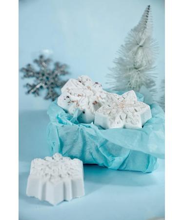 LA SALT CO Snowflake Crystal Bath Bomb - Winter Forest Aromatherapy | Handmade Vegan Shower Steamer | All-Natural Scent | Single Snowflake Pattern | 1 Count - Buy Online on GoSupps.com