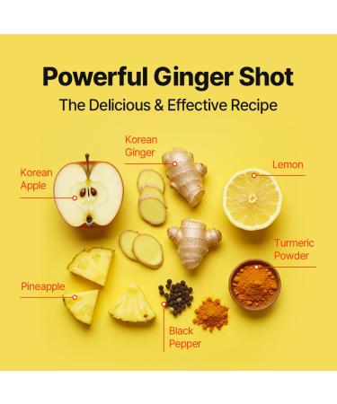 DASHIN MARUEM Korean Ginger Shot with Turmeric & Black Pepper Caffeine-Free Wellness Drink No Added Sugar 1.7 fl oz (10-Pack) Vegan Keto & Gluten-Free - Buy Online on GoSupps.com