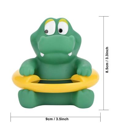 Baby Bath Thermometer - LED Temperature Display Floating Cute Animal Toy (Green Alligator) - Buy Online on GoSupps.com