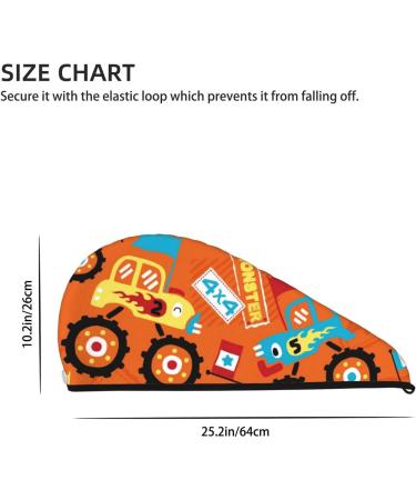 Shop Monster Truck Microfiber Hair Towel - Soft Super Absorbent Quick-Dry Wrap for Long Curly & Thick Hair | Coral Velvet - Buy Online on GoSupps.com