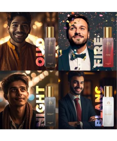 Bloom Beauty The Man Company Specially Curated Perfume Spray Gift Set for Men - 4X20Ml A Gentleman's Moods Premium Long-Lasting Luxury Eau De Parfum Night for Date Blanc for Office - Buy Online on GoSupps.com
