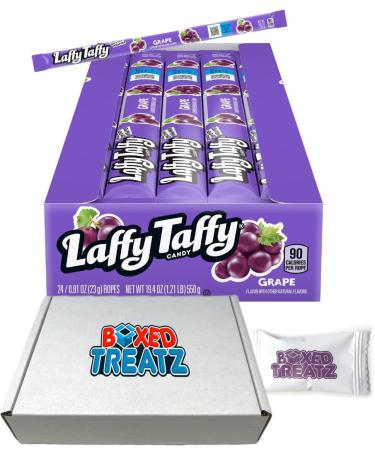 Laffy Taffy 24x23g Grape - Chewy Stretchy & Tasty Boxed Treatz