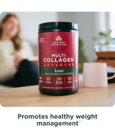 Ancient Nutrition Advanced Hydrolyzed Collagen Peptides Powder Protein Lean with Probiotics and Vitamin C Cinnamon for Women & Men Supports Healthy Weight Management & Muscle Building 25 Servings - Buy Online on GoSupps.com