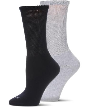 MeMoi Diabetic Full Cushion Crew Socks - 2 Pairs White 10-13 | Comfortable & Supportive | Shop Internationally - Buy Online on GoSupps.com