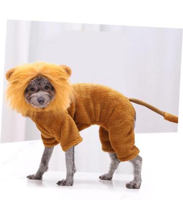 Inoomp 2 Pet Lion Costume - Winter Dog & Cat Outfit Halloween Accessory & Wig for Pets - Buy Online on GoSupps.com