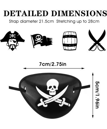 6 Pieces Black Pirate Eye Patch - Buy Online on GoSupps.com