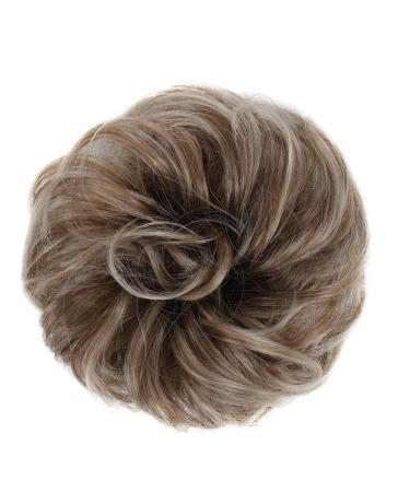 Messy Bun Hair Piece for Women Donut Hair Bun Scrunchie for Women Girls Curly Wave Synthetic Chignon Hairpiece with Rubber Band Messy Bun Hair Pieces Extensions Fake Hair Accessories for Women Girl 6T88