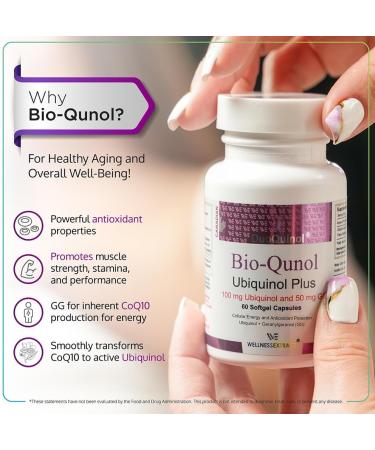 BioQuinol Ubiquinol CoQ10 Master Antioxidant for Heart Health & Energy | 150mg 60 Softgels International Shipping Available - Buy Online on GoSupps.com