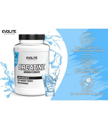 Evolite Nutrition Creatine Monohydrate 1000g - Best Pre Workout Booster with Taurine - Flavorful Creatine Powder for Enhanced Performance - International Shipping Available - Buy Online on GoSupps.com