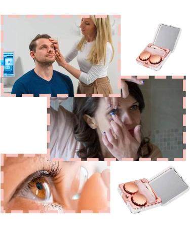 Feisidunwsf Marble Contact Lens Case - Portable Mini Holder with Mirror for Travel & Outdoor Activities - Buy Online on GoSupps.com
