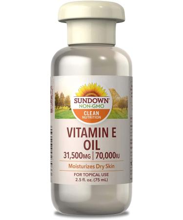 Sundown Naturals Vitamin E Oil 2.50 oz - Pure Antioxidant Skincare Formula - Buy Online on GoSupps.com