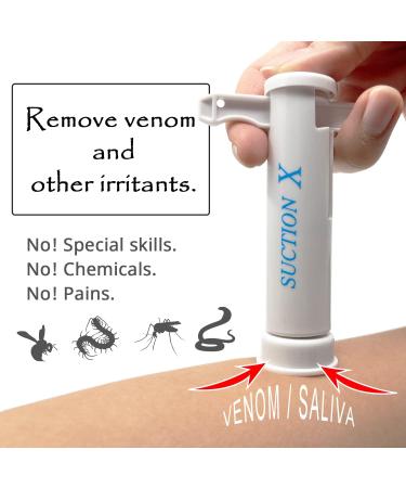 Richbond Hands Free Lockable Bug Bite Suction Tool | Suction-X White | SX-03 Poison Remover for Bug Bite Relief - Buy Online on GoSupps.com