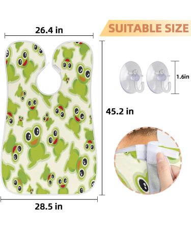 Beard Bib Apron for Men - Non-Stick Waterproof Hair Catcher | Frog Pattern Grooming Cloth for Easy Shaving & Trimming - Buy Online on GoSupps.com