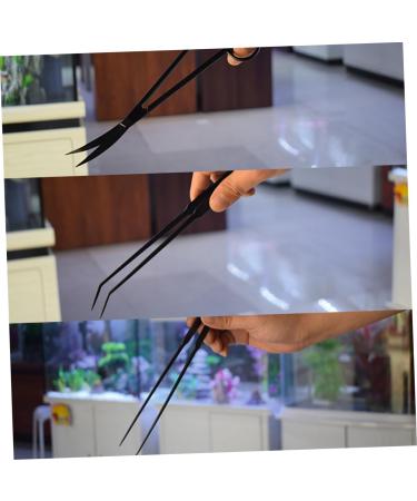 PopetPop 3-Piece Aquarium Scissors Set - Ideal for Aquatic Plants & Substrate Care - Durable Black Shears for Planted Aquariums - Buy Online on GoSupps.com