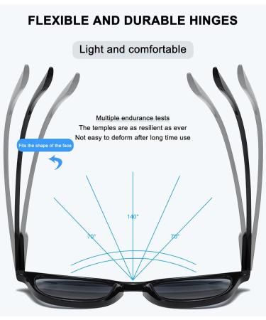 Abetos Reading Glasses with Sun Protection | Tinted Sunglasses for Men & Women | Blue Light Filter & Spring Hinges | Black 1.5x Reading Aid - Buy Online on GoSupps.com