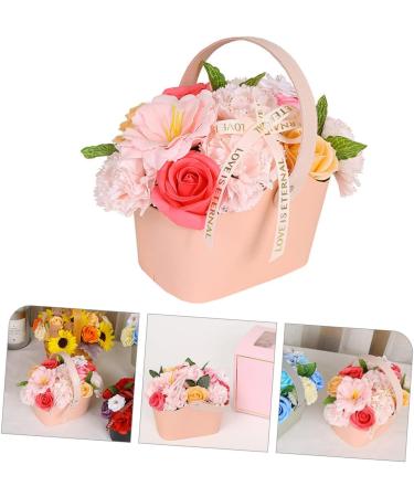 FRCOLOR Soap Flower Box Bath Flowers Woman Birthday Bath Soap Bridal Shower for Guests Scented Soaps Beauty for Women Decor Bride Birthday Present Fancy Artificial Leather - Buy Online on GoSupps.com