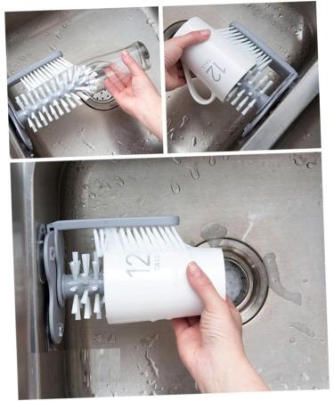 FRCOLOR 2pcs Creative Suction Wall Lazy Cup Brush Baby Water Brush Cleaner Vent Cleaner Glass Cleaner Brush Mug Brush Water Bottle Lazy Wall Brush Earth Tones Makeup To Rotate - Buy Online on GoSupps.com