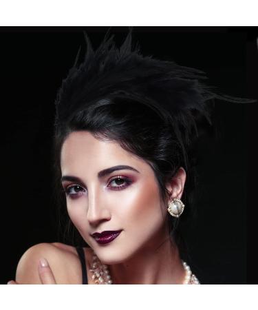 Vintage Black Fascinator Headband with Feathers for Women - Perfect for Parties | International Shipping - Buy Online on GoSupps.com